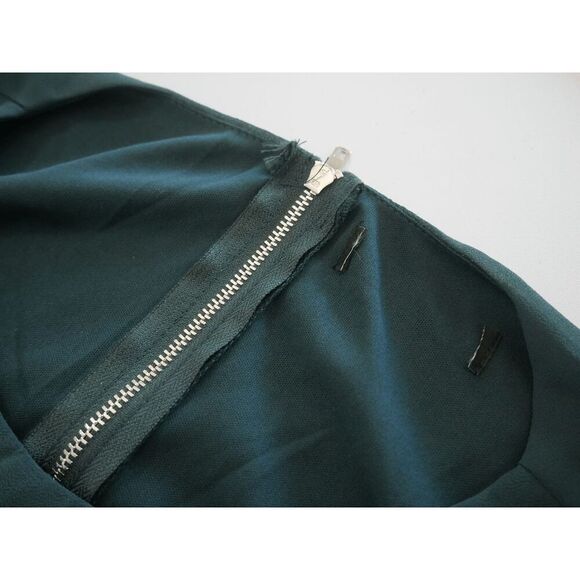 Lulu's Women's Green Back Cutout Ballon Long Sleeve Chiffon Maxi Dress S - Picture 11 of 13